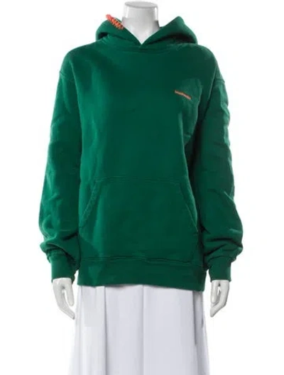 Pre-owned Madhappy Crew Neck Long Sleeve Hoodie In Green