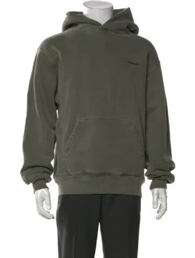 Pre-owned Madhappy Crew Neck Long Sleeve Hoodie In Green