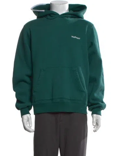 Pre-owned Madhappy Crew Neck Long Sleeve Hoodie In Green