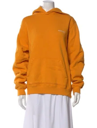 Pre-owned Madhappy Crew Neck Long Sleeve Hoodie In Orange