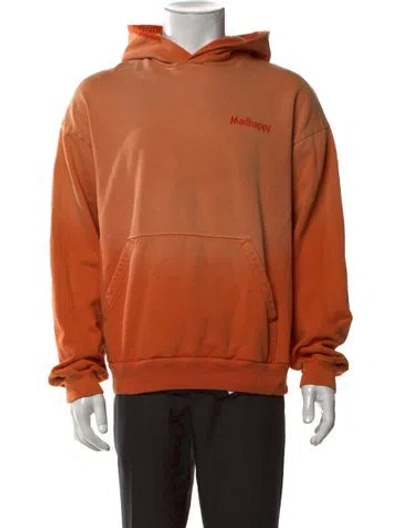 Pre-owned Madhappy Crew Neck Long Sleeve Hoodie In Orange