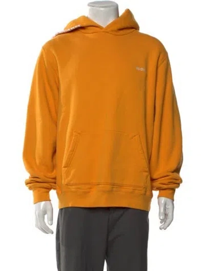 Pre-owned Madhappy Crew Neck Long Sleeve Hoodie In Orange