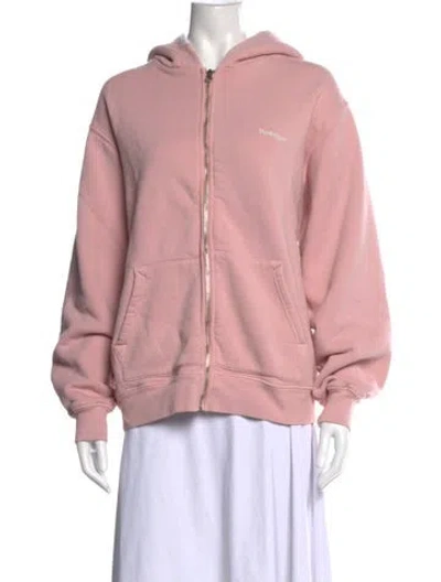 Pre-owned Madhappy Crew Neck Long Sleeve Hoodie In Pink