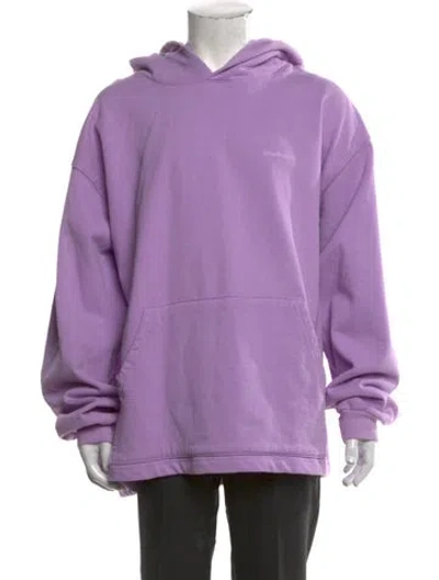 Pre-owned Madhappy Crew Neck Long Sleeve Hoodie In Purple