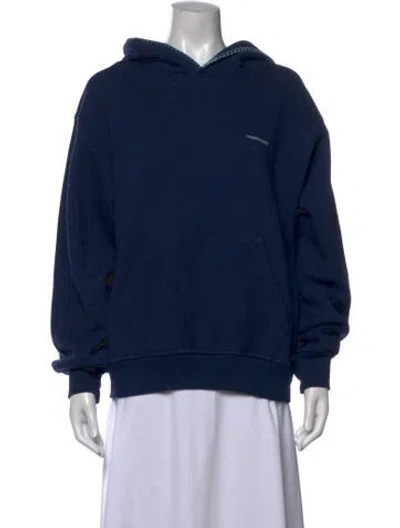 Pre-owned Madhappy Crew Neck Long Sleeve Hoodie W/ Tags In Blue