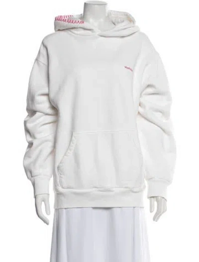 Pre-owned Madhappy Crew Neck Long Sleeve Hoodie In White