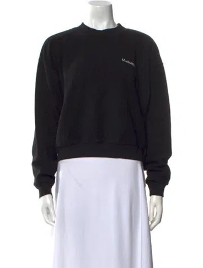 Pre-owned Madhappy Crew Neck Long Sleeve Sweatshirt In Black