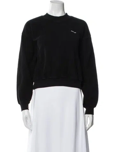 Pre-owned Madhappy Crew Neck Long Sleeve Sweatshirt In Black