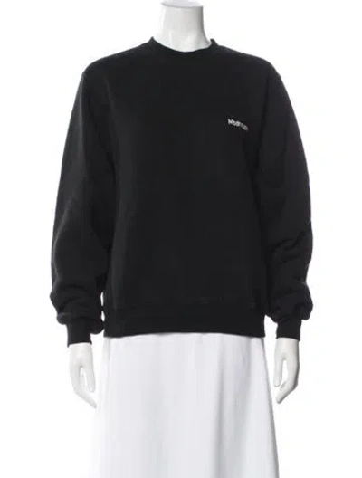 Pre-owned Madhappy Crew Neck Long Sleeve Sweatshirt In Black
