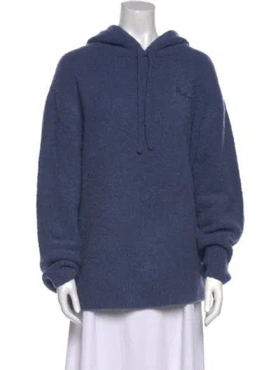 Pre-owned Madhappy Crew Neck Long Sleeve Sweatshirt In Blue