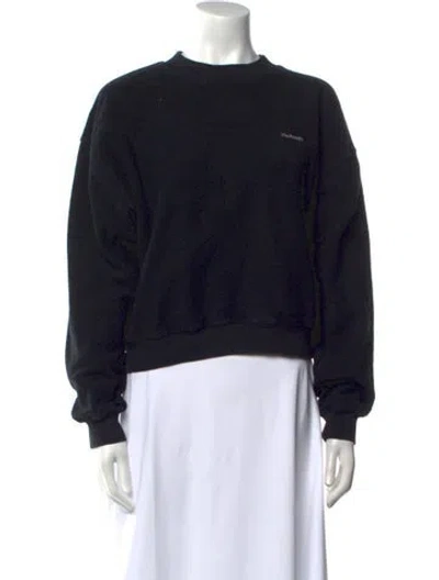 Pre-owned Madhappy Crew Neck Long Sleeve Sweatshirt In Blue