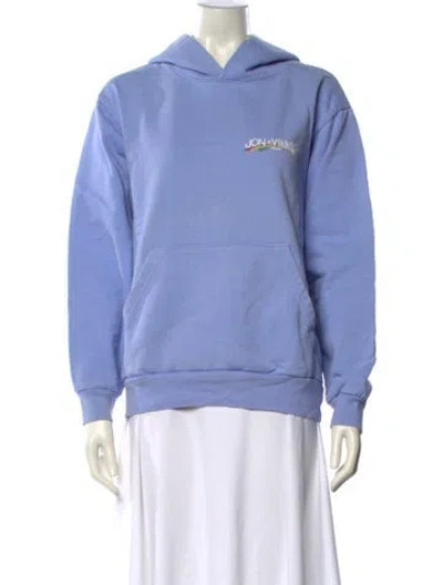 Pre-owned Madhappy Crew Neck Long Sleeve Sweatshirt In Blue