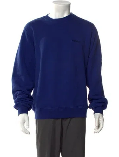 Pre-owned Madhappy Crew Neck Long Sleeve Sweatshirt In Blue