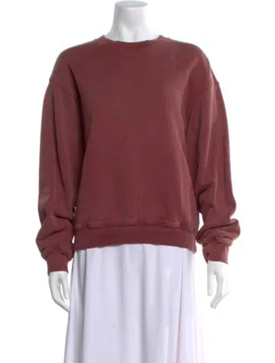 Pre-owned Madhappy Crew Neck Long Sleeve Sweatshirt In Burgundy