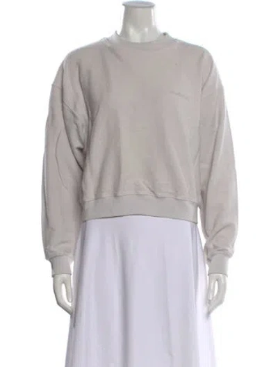 Pre-owned Madhappy Crew Neck Long Sleeve Sweatshirt In Gray