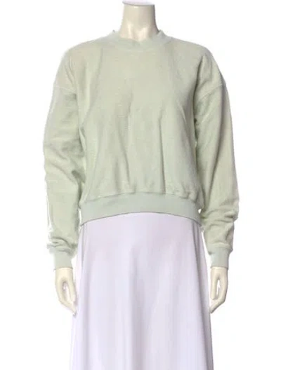 Pre-owned Madhappy Crew Neck Long Sleeve Sweatshirt In Green