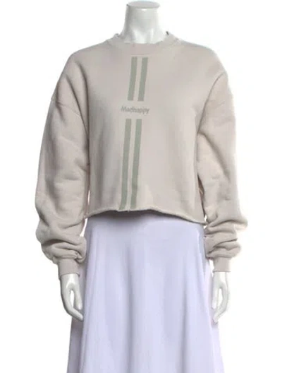 Pre-owned Madhappy Crew Neck Long Sleeve Sweatshirt In Neutral