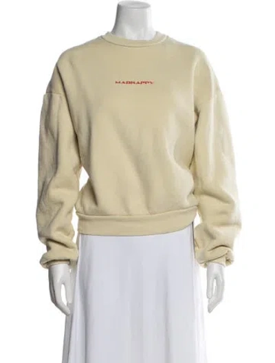 Pre-owned Madhappy Crew Neck Long Sleeve Sweatshirt In Neutral