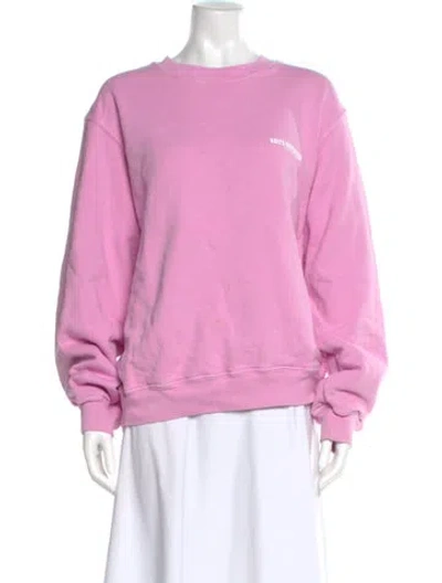 Pre-owned Madhappy Crew Neck Long Sleeve Sweatshirt In Pink