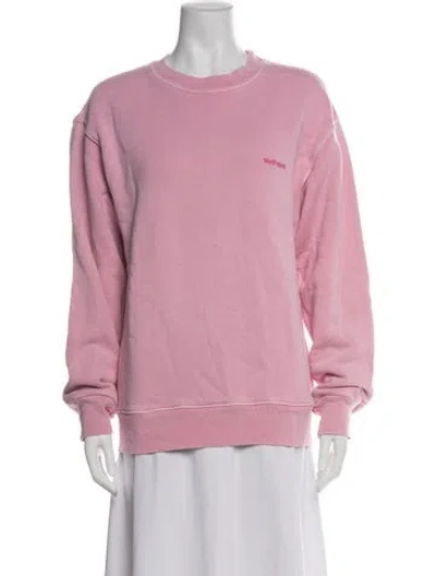 Pre-owned Madhappy Crew Neck Long Sleeve Sweatshirt In Pink