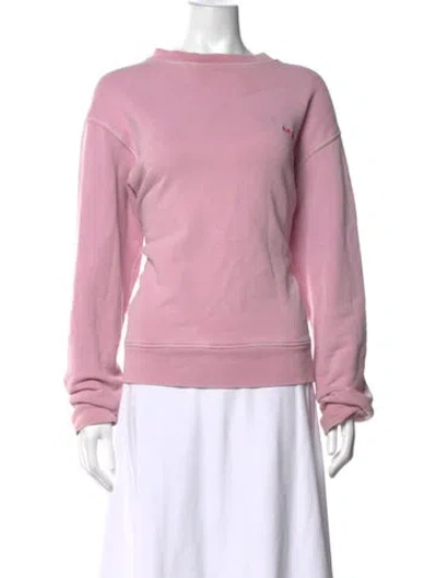 Pre-owned Madhappy Crew Neck Long Sleeve Sweatshirt In Pink