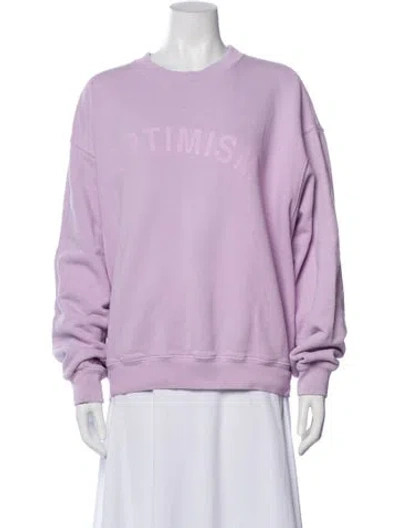 Pre-owned Madhappy Crew Neck Long Sleeve Sweatshirt In Purple