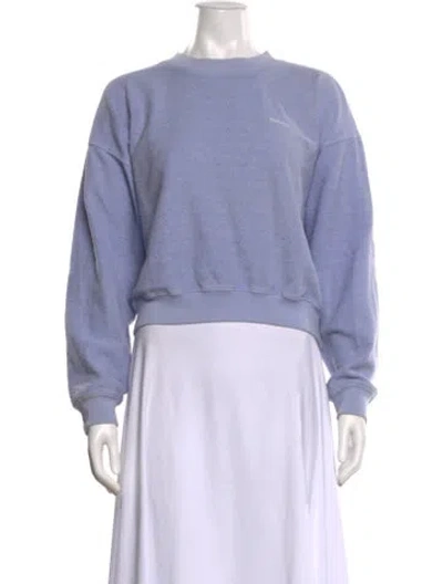 Pre-owned Madhappy Crew Neck Long Sleeve Sweatshirt In Purple