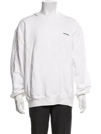 Pre-owned Madhappy Crew Neck Long Sleeve Sweatshirt In White