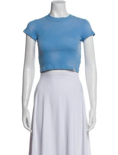 Pre-owned Madhappy Crew Neck Short Sleeve Crop Top In Multi