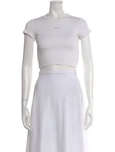 Pre-owned Madhappy Crew Neck Short Sleeve Crop Top In Neutral