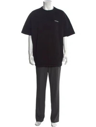 Pre-owned Madhappy Crew Neck Short Sleeve T-shirt In Black