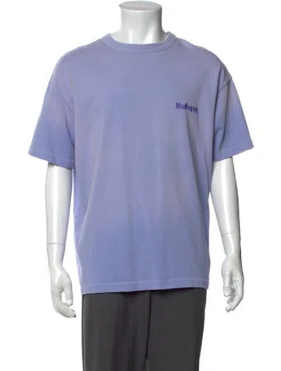 Pre-owned Madhappy Crew Neck Short Sleeve T-shirt In Blue