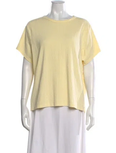 Pre-owned Madhappy Crew Neck Short Sleeve T-shirt In Yellow