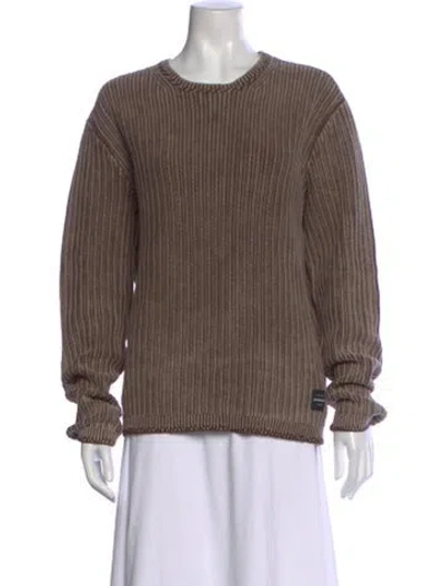 Pre-owned Madhappy Crew Neck Sweater In Brown