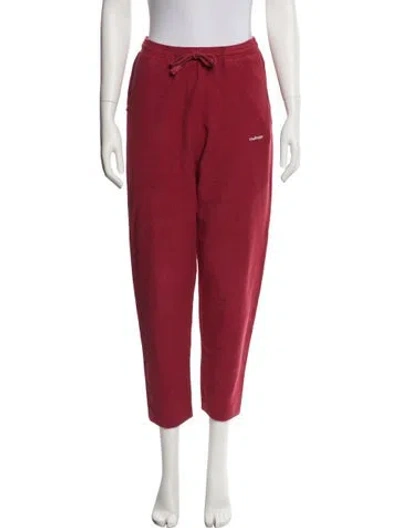 Pre-owned Madhappy Embroidered Accent Sweatpants In Red