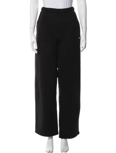 Pre-owned Madhappy Embroidered Accent Sweatpants In Black