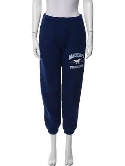 Pre-owned Madhappy Embroidered Accent Sweatpants In Blue
