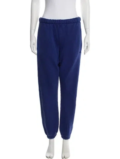 Pre-owned Madhappy Embroidered Accent Sweatpants In Blue