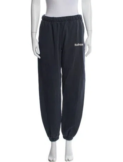 Pre-owned Madhappy Embroidered Accent Sweatpants In Blue