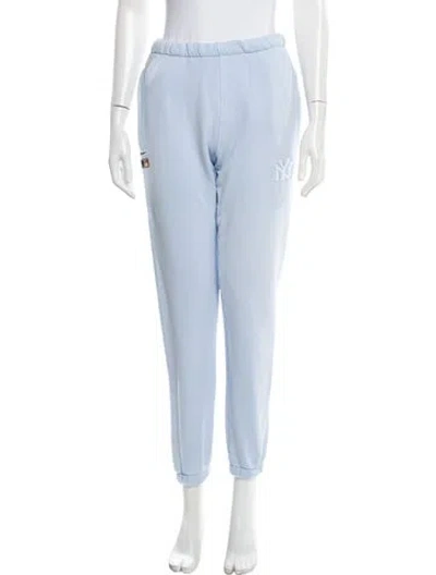 Pre-owned Madhappy Embroidered Accent Sweatpants In Blue