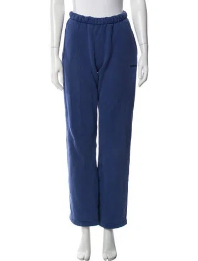 Pre-owned Madhappy Embroidered Accent Sweatpants In Blue