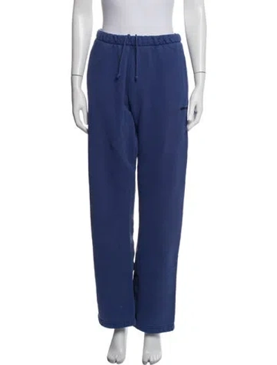 Pre-owned Madhappy Embroidered Accent Sweatpants In Blue