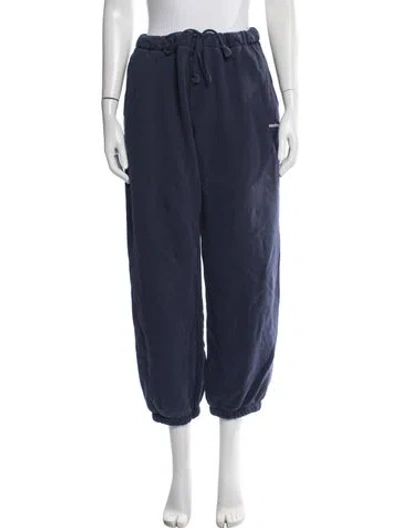 Pre-owned Madhappy Embroidered Accent Sweatpants In Blue