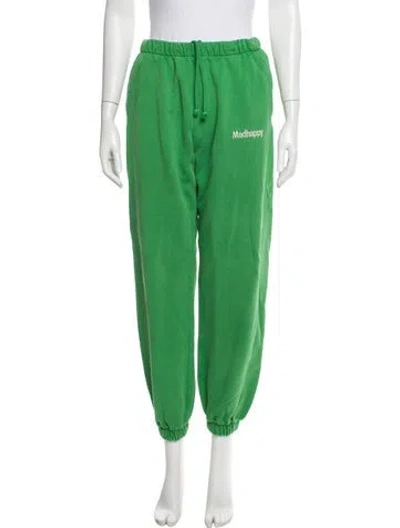 Pre-owned Madhappy Embroidered Accent Sweatpants In Green
