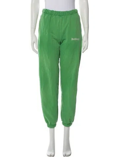Pre-owned Madhappy Embroidered Accent Sweatpants In Green
