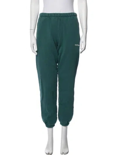 Pre-owned Madhappy Embroidered Accent Sweatpants In Green