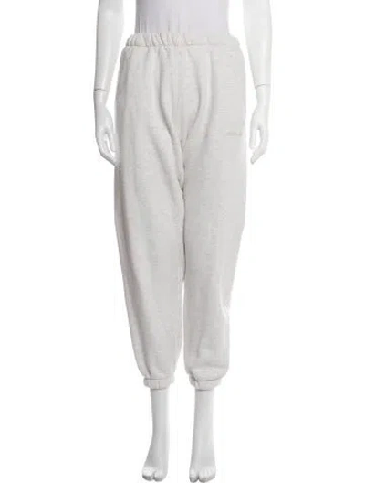 Pre-owned Madhappy Embroidered Accent Sweatpants In White