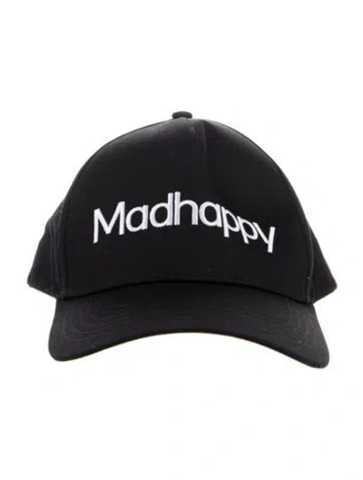 Pre-owned Madhappy Embroidered Canvas Baseball Hat In Black