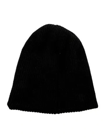 Pre-owned Madhappy Embroidered Logo Woven Beanie In Black