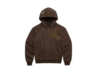 Pre-owned Madhappy Freecity Togetherforever Zip Up In Cocopony